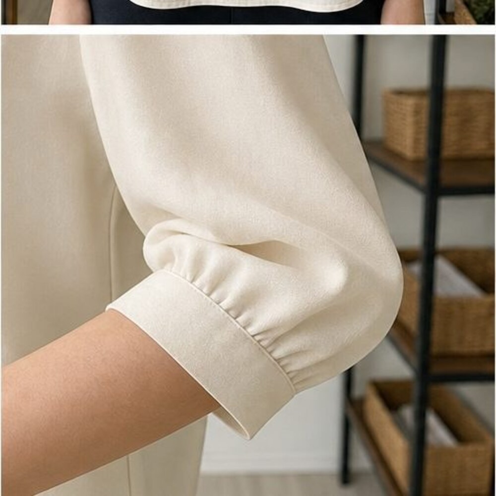 Cream Ruffle Blouse - Picture 5 of 6